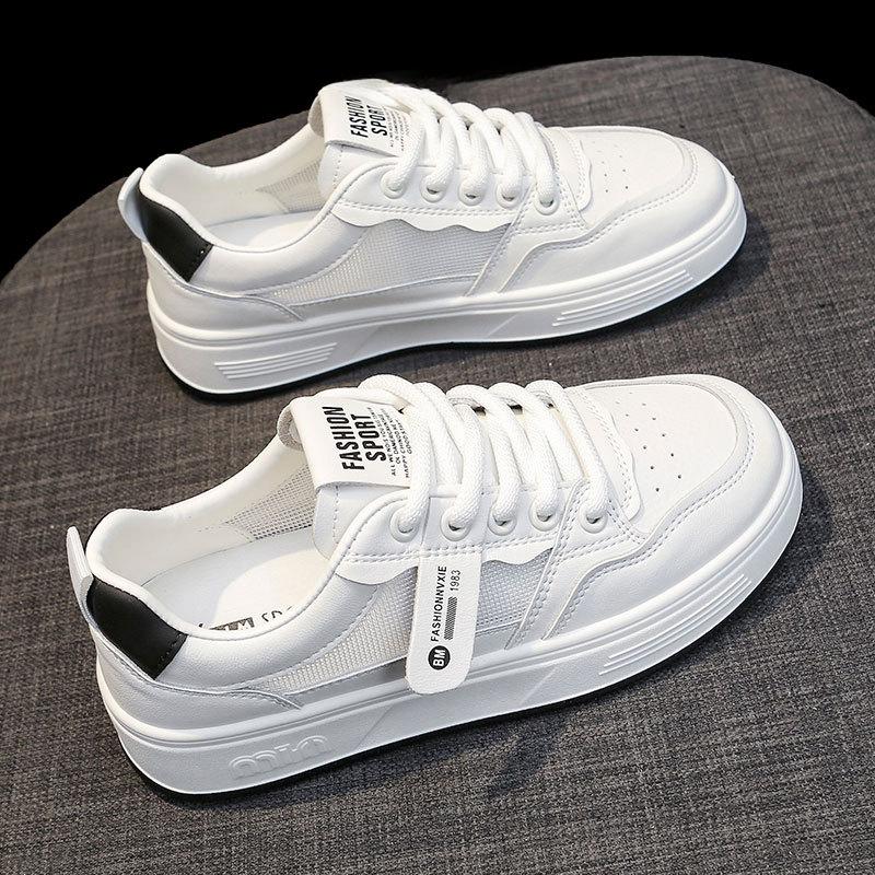 Summer Thin Mesh Breathable Leather Little White Shoes Children's New Thick Baseplate Shoes Casual Sports Shoes