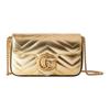 Gucci Leder Schultertasche Extra Mini Unisex Gold