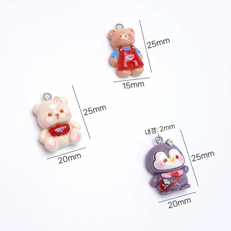 Acrylic Cute Rabbit Penguin Bear Keychain Accessory Supplies