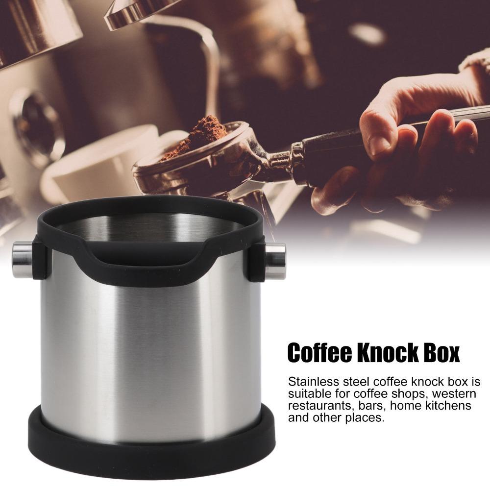 Stainless Steel Espresso Knock Box 1800ML Capacity Coffee Grounds Bucket For Barista
