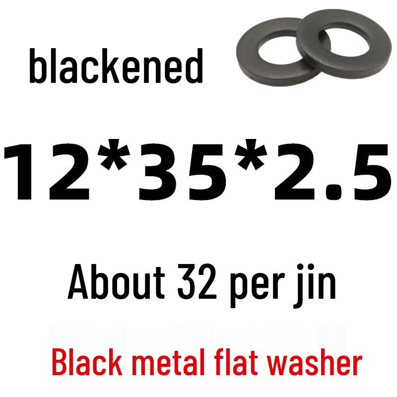 Thickened Black Iron Flat Washer for Screws, Non-standard Round Design
