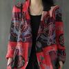 Autumn and Winter New Product Retro Printing Loose Retro Small Suit