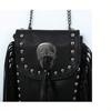 Fashion soft leather rivet fringed bag chain shoulder bag crossbody bag women's bag