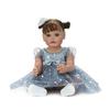 KEIUMI Implanted Hair Girl Reborn Baby Dolls 55 Cm Realistic Skin Can Bathe Bebe Doll Reborn Kids Play Partner Toy