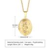 Vnox Monogram Floral Oval Heart Locket Pendant Necklaces for Women Men, Stainless Steel Photo Frame Promise Love Keepsake Collar