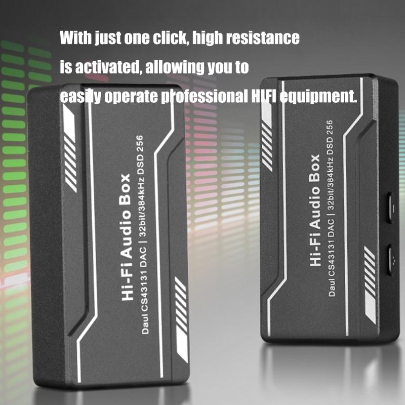 Portable USB C Amplifier 32bit 384KHz USB C to 3.5mm 4.4mm Adapter with CS43131 Chip USB C Headphone Adapter for Phone