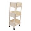 Movable Vertical Shelf PP Essy To Install Save Space Slide Out Utility Cart for Office Bathroom