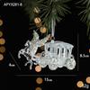 New Christmas Decoration Glitter Acrylic Ornament Transparent Snowflake Pendant for Xmas Tree Scene Decor Happy New Yeart