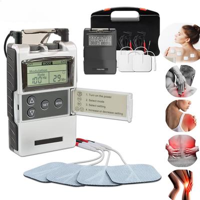 Masseur de Méridiens Domestique TENS/EMS Soulagement de la Douleur Stimulateur Musculaire Machine Portable Double Canaux Appareil Électronique de Physiothérapie