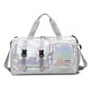 Women's Large Capacity Pearlescent Waterproof Swim Bag, Multi-functional with Wet/Dry Separation for Sports, Fitness, and Travel.