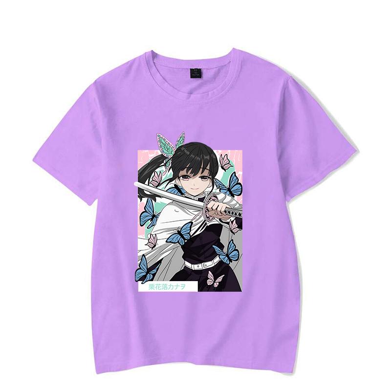 Hot Anime Tsuyuri Kanao Printing T Shirt Men/Women Tops Tees Summer Cool Personality Loose Short Sleeve