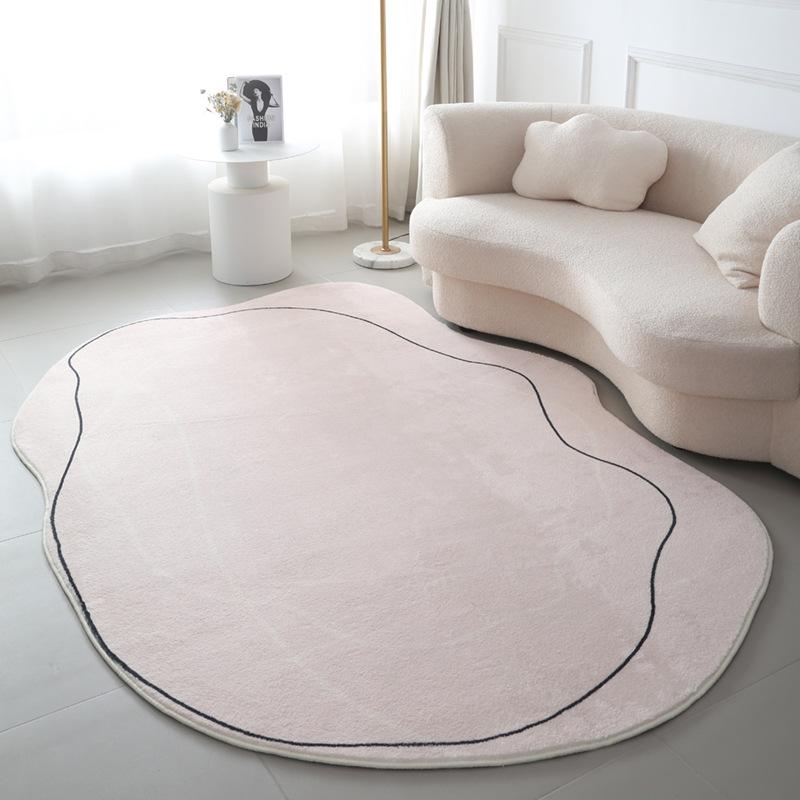 WTEMPO Nepravidelný koberec do obývacího pokoje, podložka na podlahu do ložnice, koberec do pokoje s oblečením a klobouky v lehkém luxusním stylu