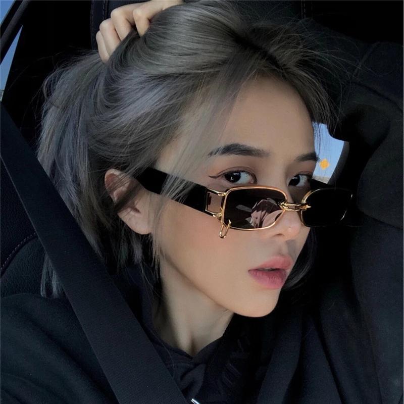 New Square Sunglasses Women Luxury  Designer Small Rectangle Sun Glasses UV400 Men Black Shades Retro Eyewear For Female
