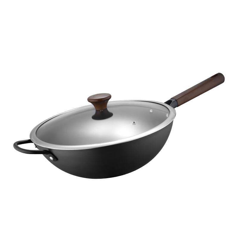 ASD Rust-Resistant Lightweight High-Purity Iron Wok 34cm