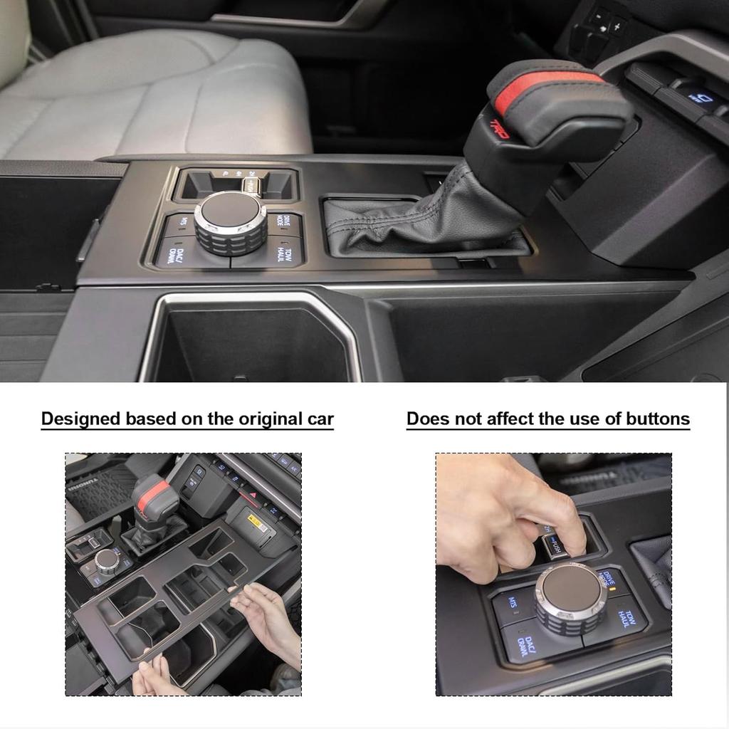 JDMCAR Central Control Gear Shift Panel Trim Cover Compatible With 2024 2025 2026 Toyota Tundra/Sequoia Accessories, Gear Shift Control