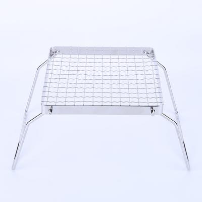 Stainless Steel Folding Grill Rack Mesh Portable Backpacking Camping Stove Oven Campfire BBQ Grill Stand Barbecue Accessories