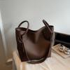 Textured Commuting Tote Bag for Women 2025 New Autumn Large Capacity PU Handbags High-end Shopping Buckle Crossbody Bags