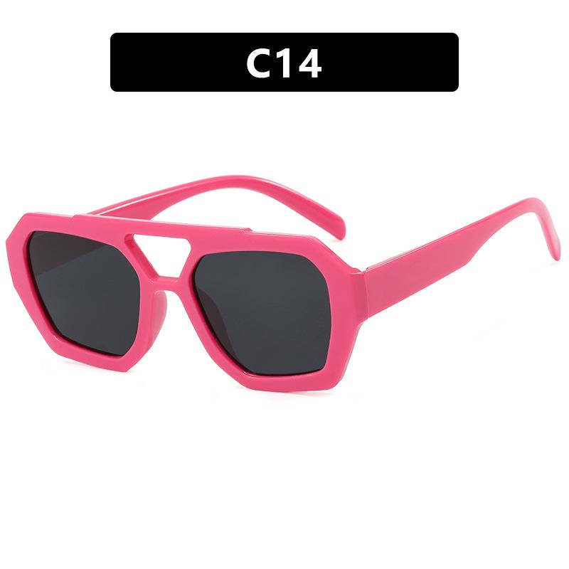 

2024 Trendy Double-Bridge Irregular Sunglasses - European & American Influencer Style As Shown