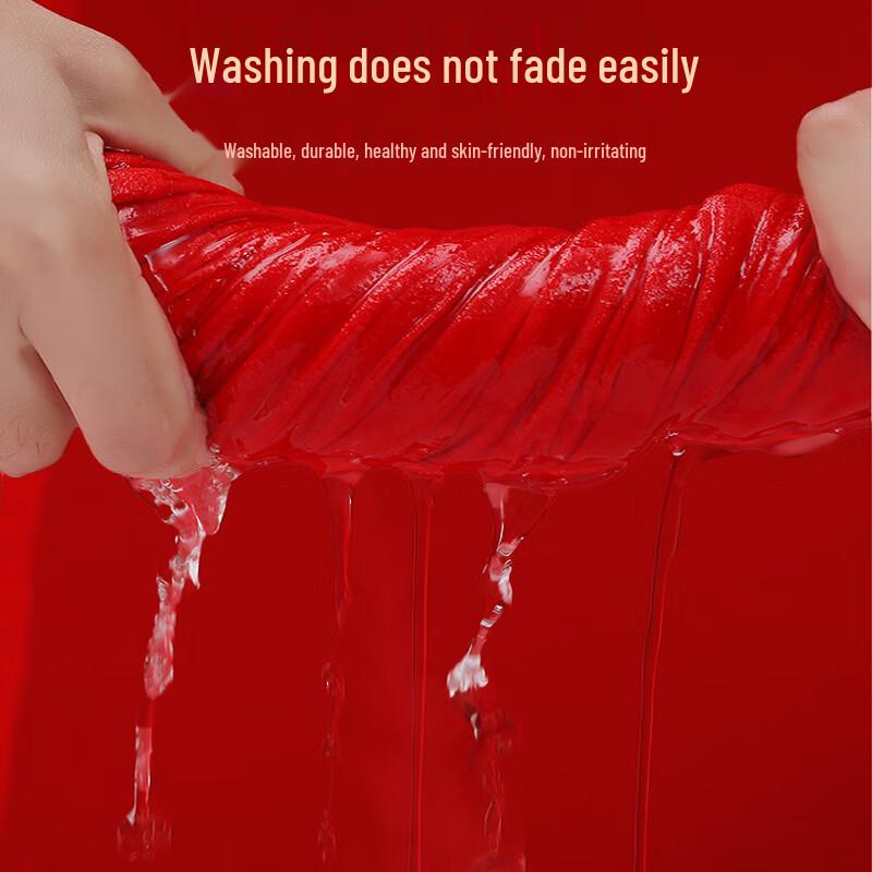 Langsha Men's Auspicious Red Cotton Boxer Briefs