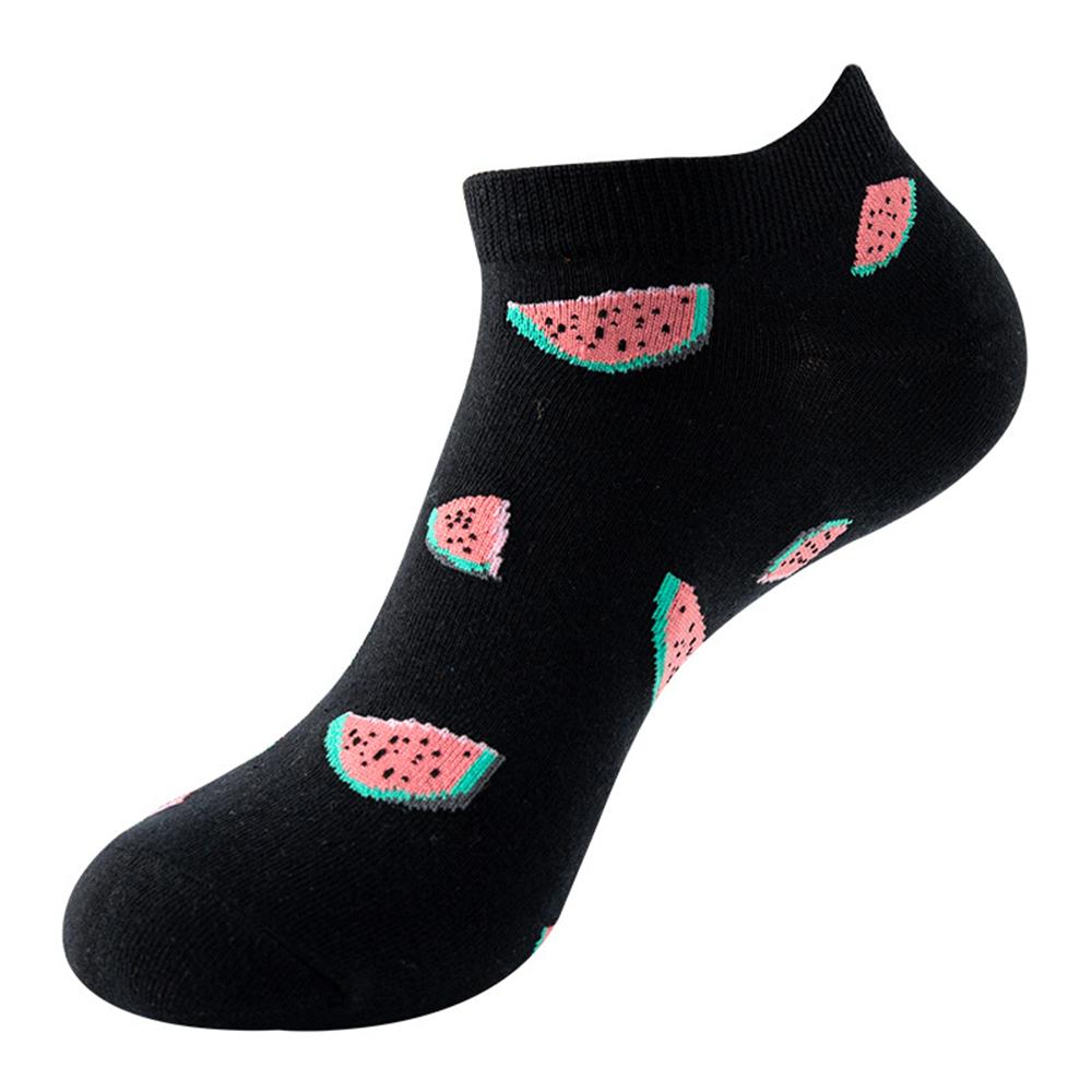 Fashion Funny Men's Hip Hop Harajuku Cartoon Cotton  Fruit Animal Beer Food Happy Casual Business Short Socks Gift Dropship