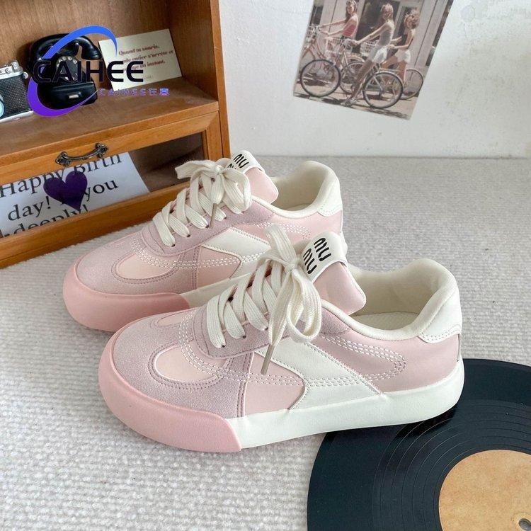 Thick-soled Versatile Student Little White Shoes Ins Summer Low-top Breathable Sports Shoes 2025 Niche Milk Fufu~ Board Shoes