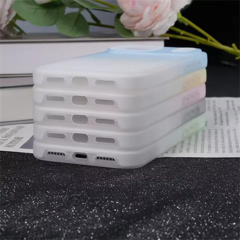 Luxury 2 in 1 Gradient Jelly Magnetic Case For iPhone 17 Air 16 15 14 13 12 11 Pro Max Plus For Magsafe Wireless Charging Matte Cover