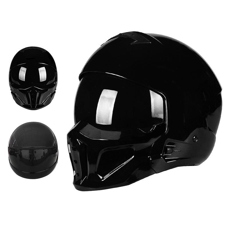 3C Certified Retro Full Face Electric Motorcycle Helmet for Men & Women - Four Seasons Half Helmet, Third Gen Scorpion Design