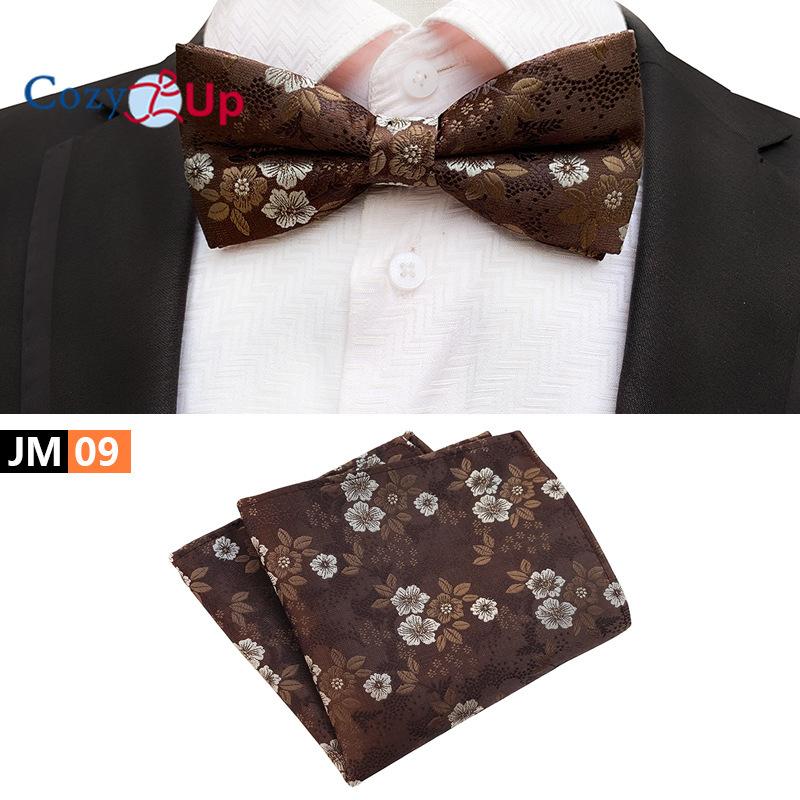 İki Parça Takım Paisley Papyon ve Cep Mendilleri