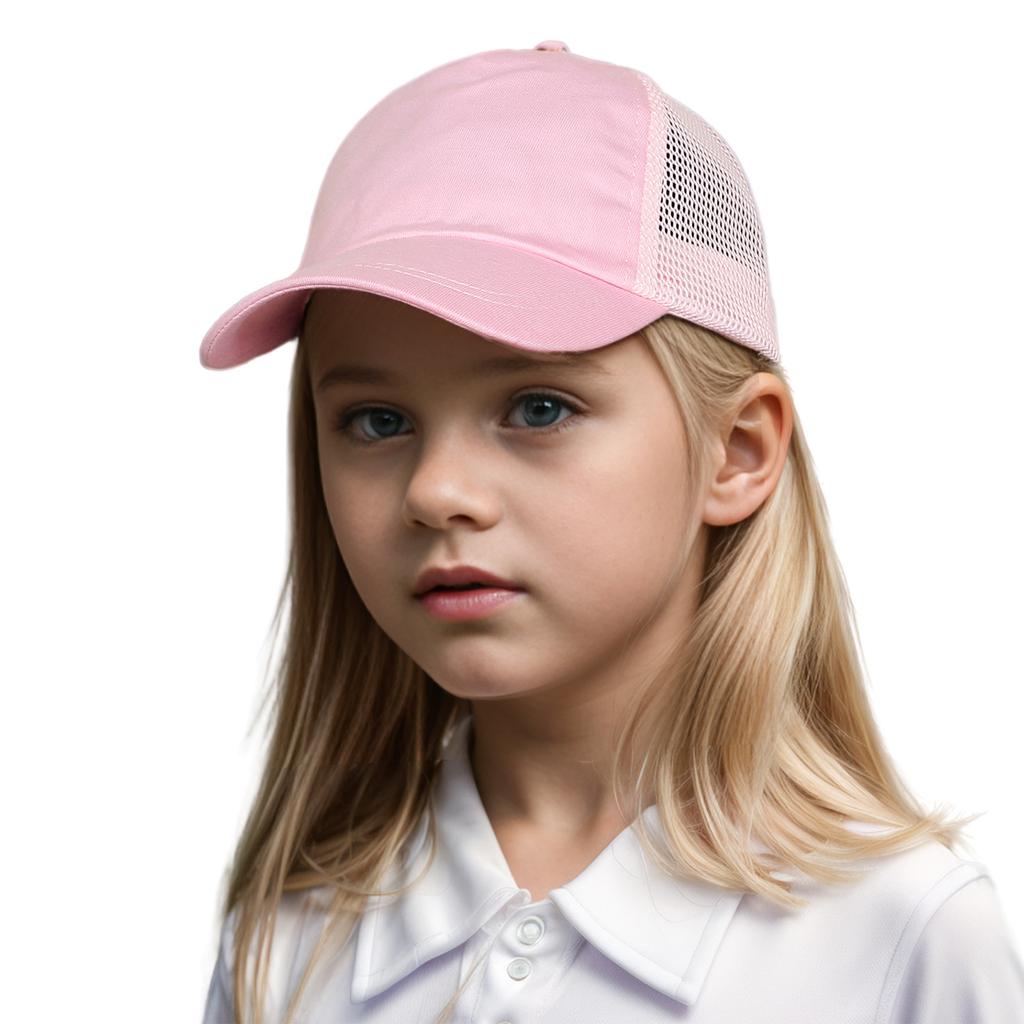 Kids' Baseball Caps Summer Boys' and Girls' Solid Color Sun Block Visor Outdoor Casual Cap Net Cap