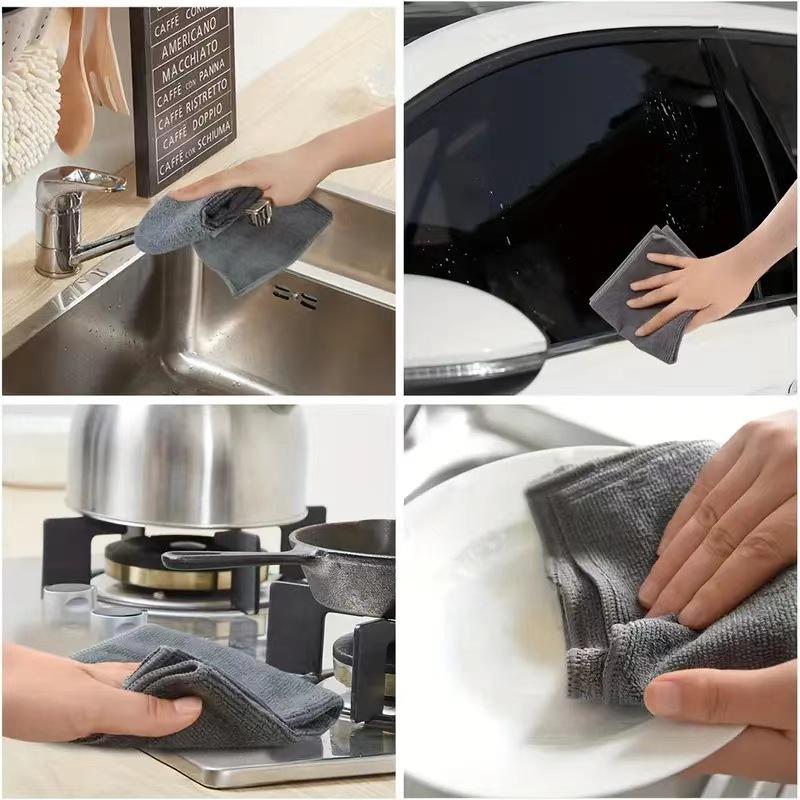 Thicken Microfiber Cleaning Cloths Lint Free Microfiber Cleaning Towel Cloths Reusable Cleaning Towels Absorbent for Car Window