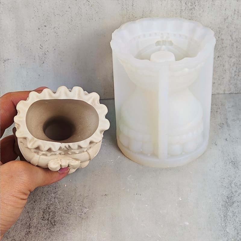 3D Wedding Dress Silicone Mold  Flowerpot Vase Resin Molds Exploy Casting Mould Concrete Gypsum Ornaments Home Decor