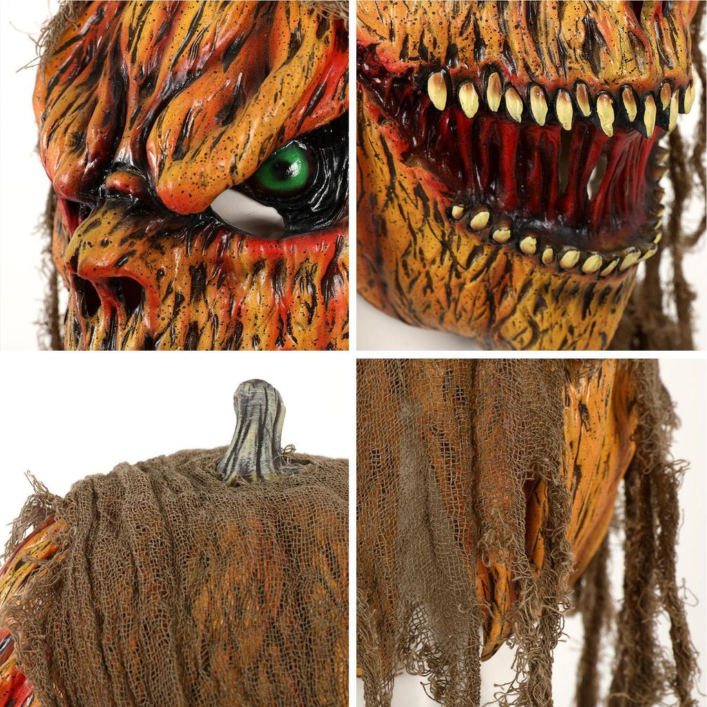 Gruselige Kürbis-Maskerade Horror Cosplay Kostüm Gesichtsabdeckung Gruseliges Cosplay Party Verkleidungszubehör Für Karneval Feiertage