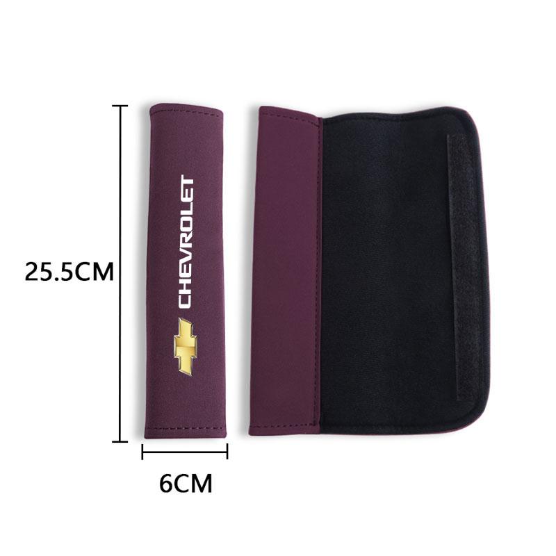 YPX3 Car Seat Belt Covers Safety Belt Pad Shoulder Pad Soft Seat Belt Covers For Chevrolet Colorado Cruze Spark Captiva Malibu Trax