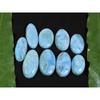 13X22-15X30MM Natural Larimar Pectolite Oval Cabochon Loose Gemstone 9Pcs C-53