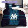 Olympique De Marseille Pattern Bedding Quilt Set  Home Decoration  Gift (1 * Duvet Cover + 2 * Pillowcase  Without Core)