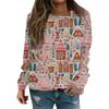Sudaderas navideñas para mujer, suéter de punto, camisa linda, suéter de cuello redondo de otoño, tops
