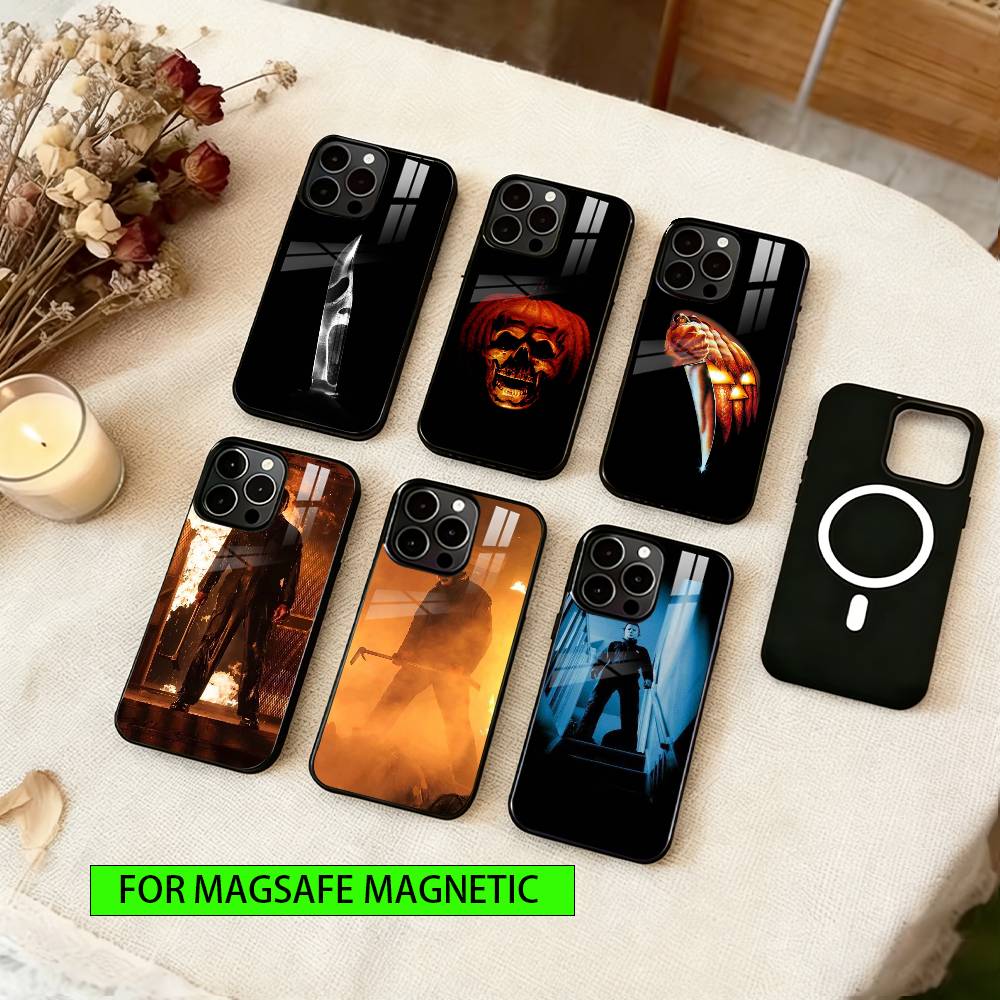 Halloween Michael Myers Phone Case For iPhone17,16,15,14,13,12,11 Plus,Pro Magnetic with Magsafe Wireless Charging