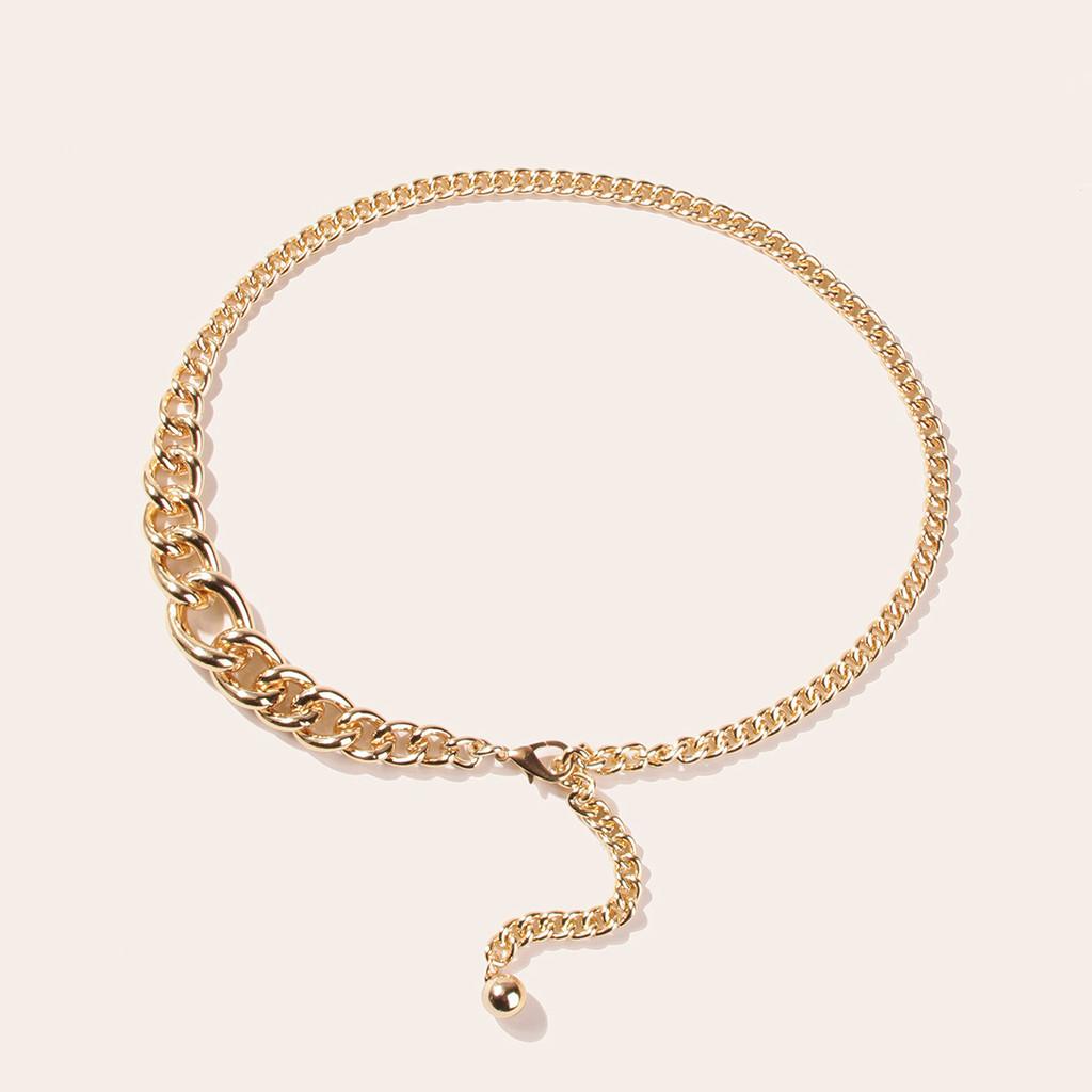 Metal Women Waist Chain With Irregular Aluminum Chain For Summer Winter Wear