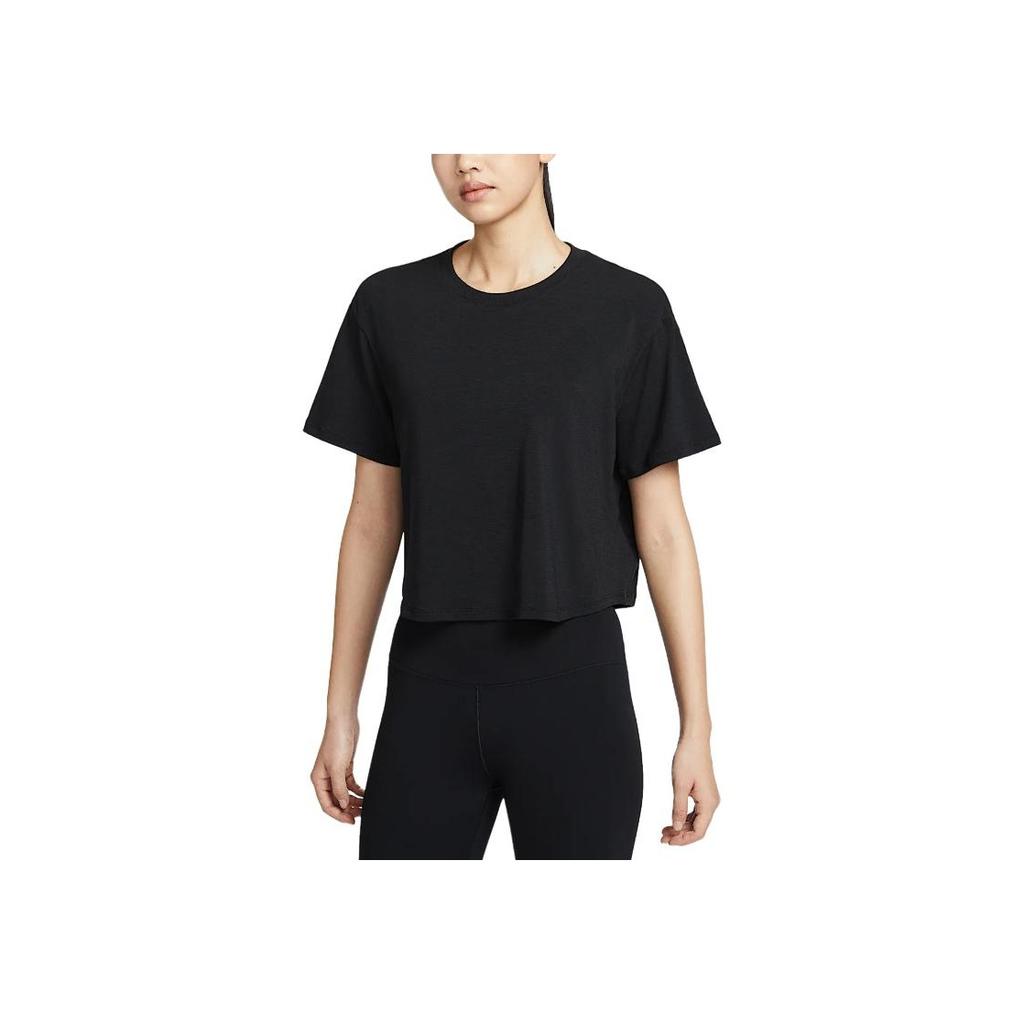 Nike One Series Quick-Dry Loose Comfortable Short Sleeve T-Shirt Women Tops Black Clear HJ1066-010