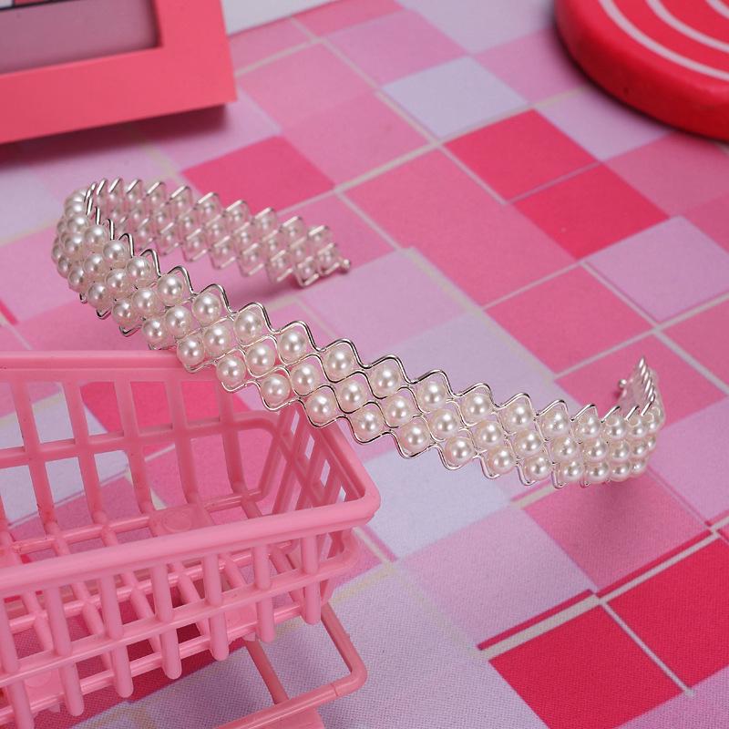 2025 Mori Style Fairy Pearl Headband with Wispy Bangs Hair Clips