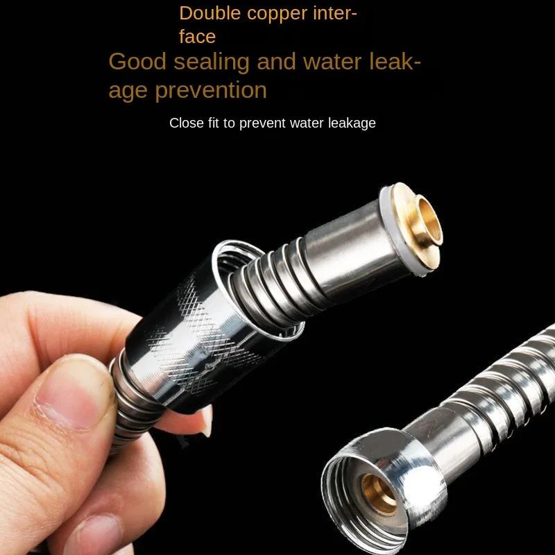 304 Stainless Steel Shower Hose High Quality Faucet Hose Flexible Shower Hose Thick Silicone Bathroom 3 Meter Shower