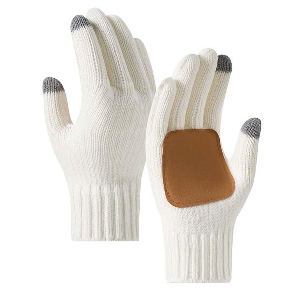 Knitted Wool Touchscreen Gloves Solid Color Woolen Warm Gloves Winter Knit Mittens  Holiday Gift