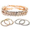 1 Pair Women Earrings Round Rhinestone Vintage Creative Hoop Earrings for Daily Wear