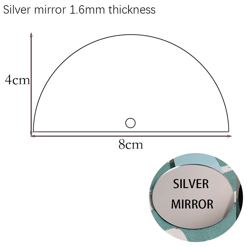 Blank Acrylic Place Card with Ribbon,Half Circle Wedding Name Tag,DIY Semicircle Wedding Sign Reception Event Birthday Party