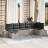 VidaXL 7-piece Garden Sofa Set with Light Grey Cushions In Synthetic Rattan 3360733