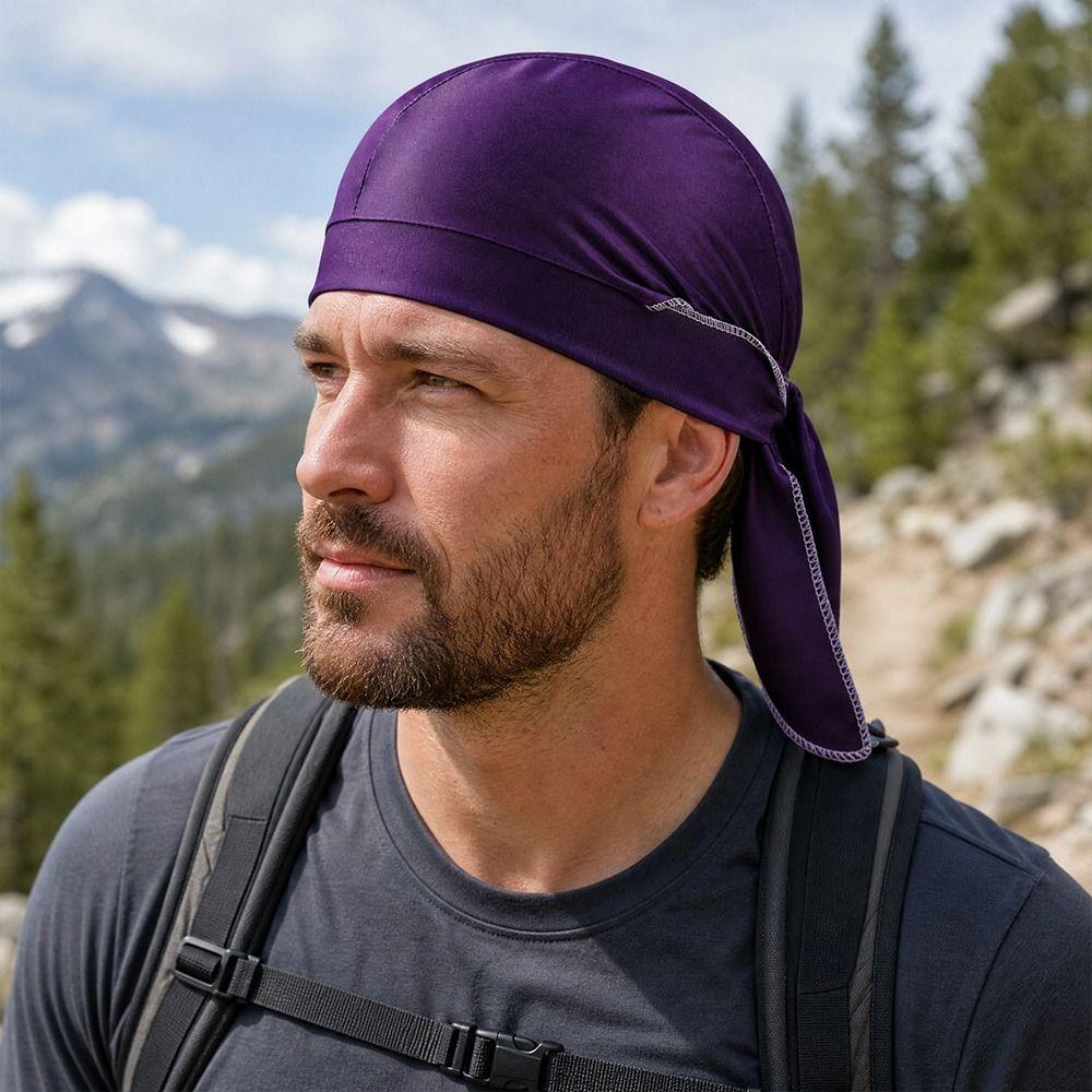 Bandana traspirante per la testa Foulard tinta unita Fascia per la testa da ciclismo Cappello per chemioterapia Attività all'aperto
