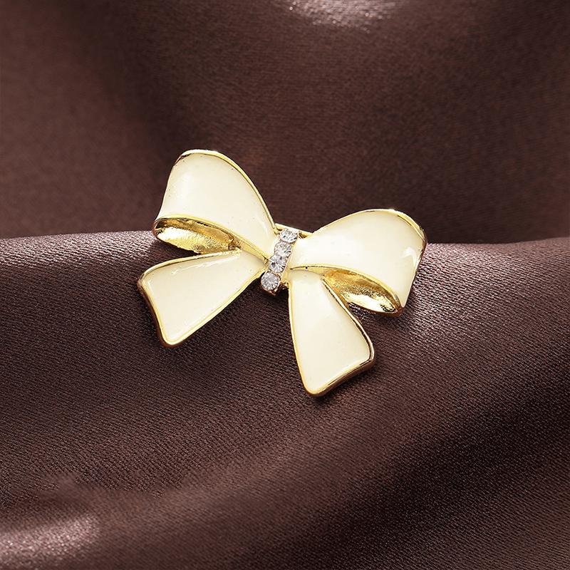 Broche Pequeno Fragrante Brilhante Laço Nó Contas Preto Broche Laço de Luto