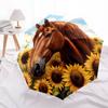 Elegant Horse Automatic Umbrella Design With 8 Ribs Durable Umbrella Fashion Design Commuting For Travel Leisure Accessory Gift To Friends And Family