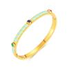 Light luxury design titanium steel candy colour striped inlaid zirconia stainless steel bracelet ladies fashion stackable color