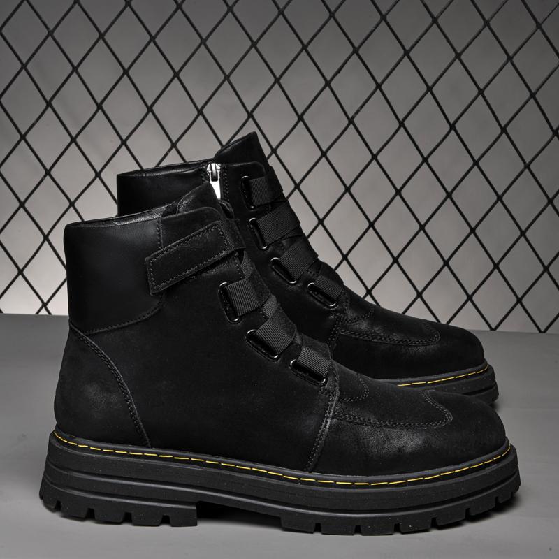 Unisex ručně vyráběné retro pánské boty z přírodní hovězí kůže Vodotěsné kotníkové sněhule Pánské boty